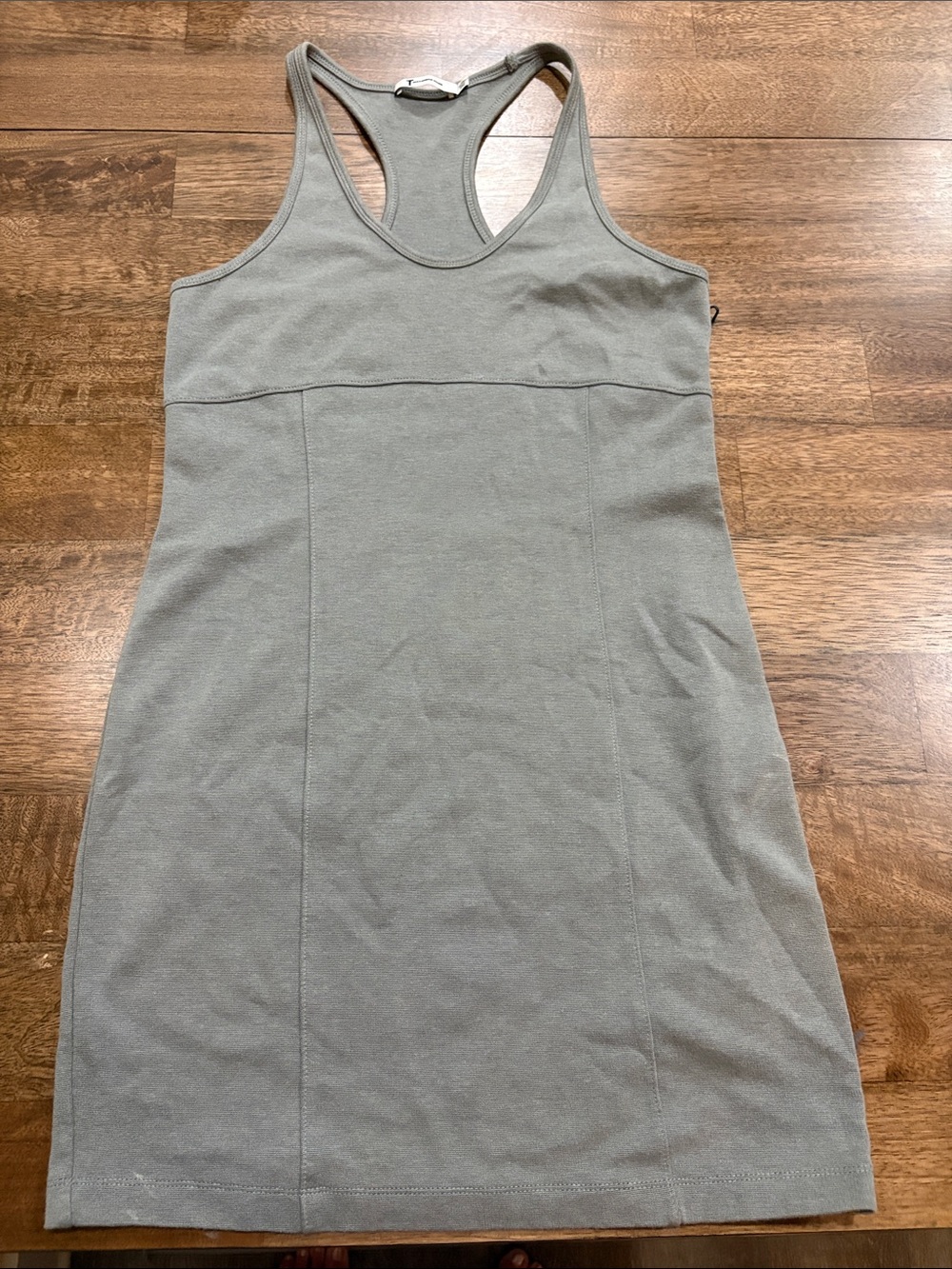 T Alexander Wang Women's Sleeveless Fitted Mini Dress Gray Size M. Racerback